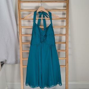 The Limited Teal Halter Party Dress